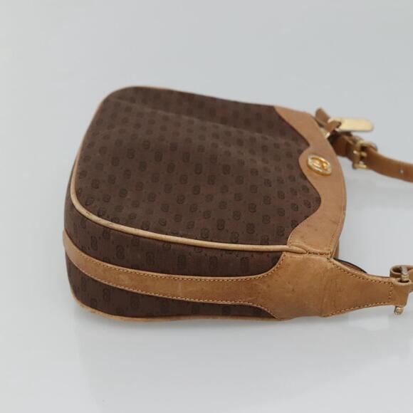 GUCCI Micro GG Canvas Shoulder Bag Brown Gold - Picture 4 of 12